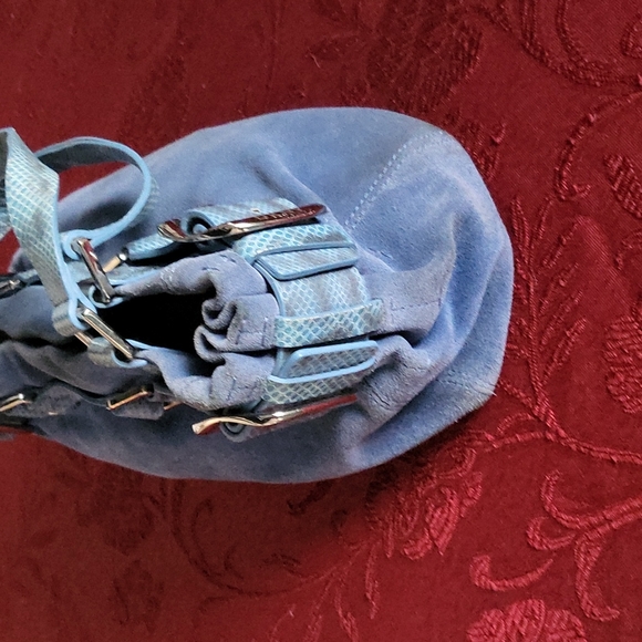 DKNY Vintage blue suede satchel - Picture 2 of 8